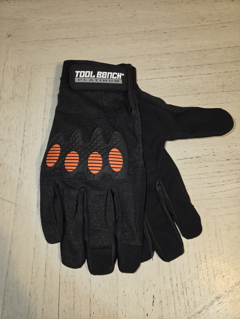 Platinum Men’s Black & Orange Work Gloves